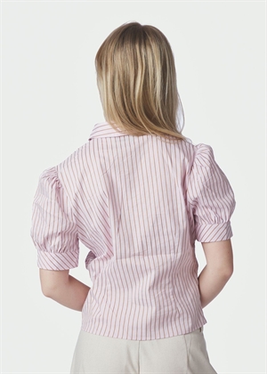 Frannie structure stripe skjorte Light Pink Neo Noir
